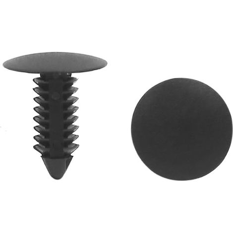 Clips de Fixation et Rivets Sapin en Plastique Noir pour Voiture - Agrafes de Retenue pour Panneau de Porte et Garde-Boue (Trou de 7,5mm) (1/3)