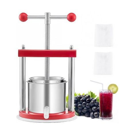 Pressoir à Fruits Manuel Capacité 1 - 65 L Presse à Vin avec 2 (1/5)
