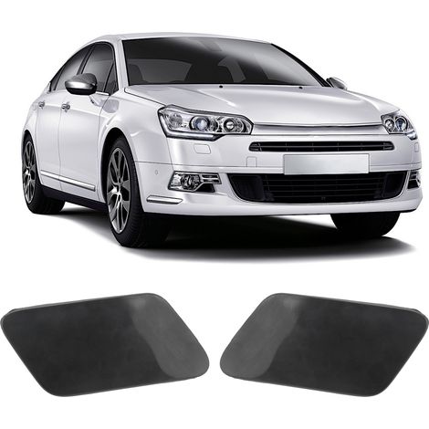 Eosnow 2 Pièces Cache de Lave-Phare pour Pare-chocs Avant 7422H9 pour Citroën C5 2009‑2019 - Accessoire Auto