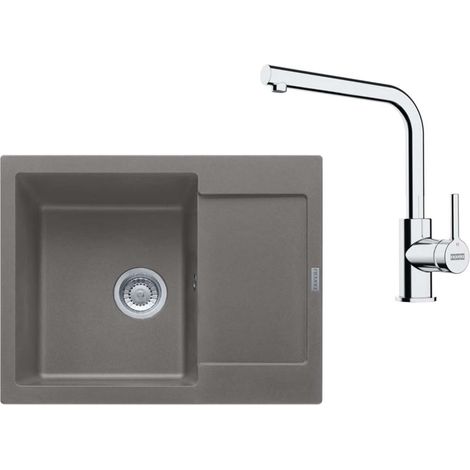 Franke Set - Set da cucina G257ŠK, lavello in fragranite MRG 611-62 e miscelatore FS 3230.031, pietra grigia/cromo 114.0700.716