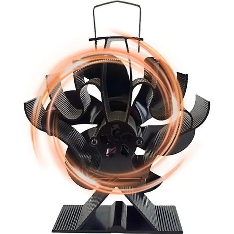 Ventilateur silencieux de poêle à combustion, ventilateur de cheminée économe en énergie, circulation d’air pour poêle à bois et granulés (1/4)