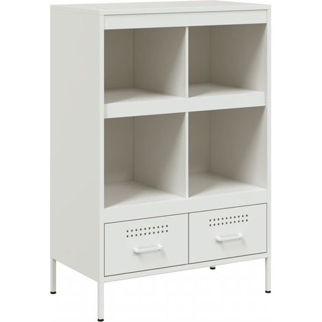 Aparador cómoda cómoda armario mueble organizador cocina salón salón alto 68 x 39 x 101,5 cm acero blanco 020032485