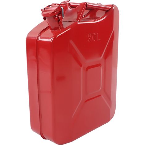 Bidon d'essence de 20 litres (5,3 gallons) en acier inoxydable, récipient à carburant portable avec orifice d'échappement automatique (1/5)