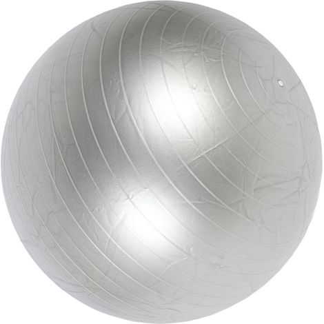 Ballon d'exercice de 75 cm (29,5 po) en PVC gris, capacité de 150 kg (330,7 lb), ballon de fitness épais et antidérapant avec pompe rapide pour l'équilibre et la grossesse (1/5)