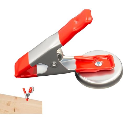 Pince ressort magnétique 4", pour papier, bureau et maintien (1/5)