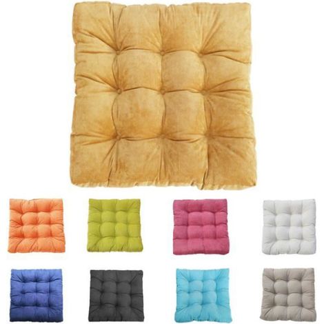 Coussins d'Assise Coussins de Chaise 55x55x10cm pour intérieur et extérieur Couverture en Polyester et Remplissage en Coton,A (1/4)