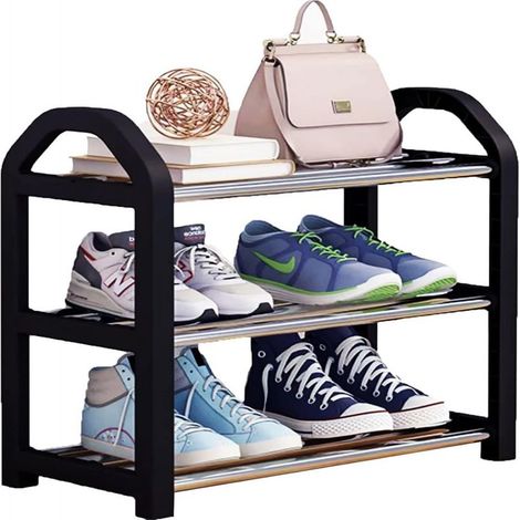Schuhregal – 3 Ebenen – 45 x 19 x 40 cm – Für Eingangsbereich, Flur, Kleiderschrank – 1 Stück (1/5)