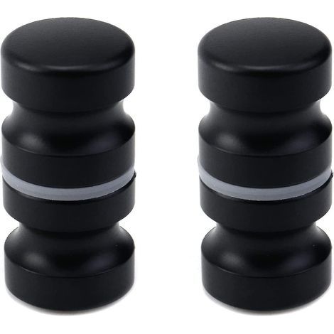 Lot de 2 poignées de porte de douche noires pour salle de bain, boutons de porte en verre, boutons de porte de douche dos à dos (1/5)