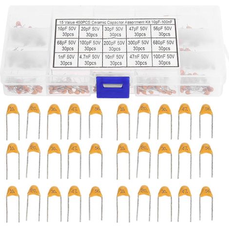 1 lot de condensateurs céramiques 50 V, condensateurs à puce céramique assortis pour bricolage-1.5x0.3CM