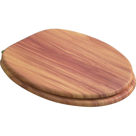 Soft close wooden toilet seat hygienic easy to clean o shape