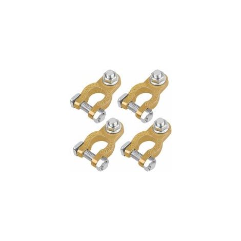 Pinces de batterie S-giant 12 V pour voiture, 2 paires, vis M8, pinces en cuivre avec patin antidérapant (1/2)