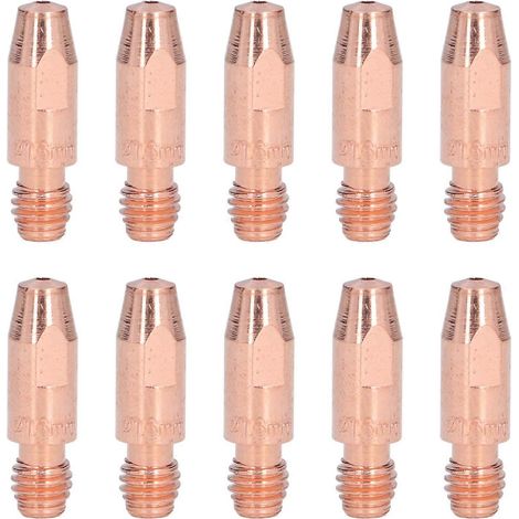 Kit de rechange de 10 embouts de contact en cuivre pour soudage, buse 36KD1.6x30 (1/4)