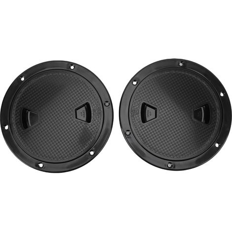 Trappe d'inspection marine ronde 15cm ABS noir étanche 2pcs (1/5)