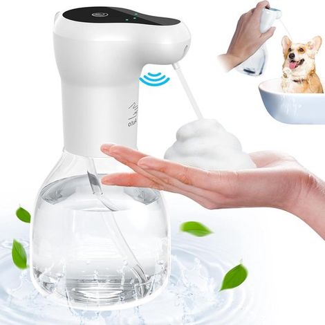 Automatischer 2-in-1-Handseifenspender, 450 ml, berührungslos, Schaumseife, nachfüllbar – 3 einstellbare Stufen – elektrisch – wasserdicht für Küche und Bad