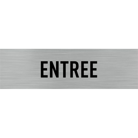 Pictogramme ENTREE (Q0024).- Plaque aluminium brossé - (1/5)