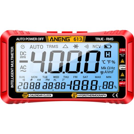 ANENG 613 3 en 1 multimètre intelligent calendrier perpétuel hygromètre de température 4000 comptes numérique AC/DC tension de courant testeur de condensateur de résistance outils de test (1/5)