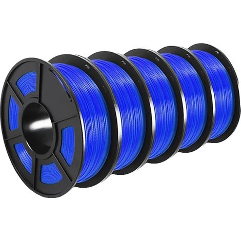 Filamento para impresora 3D, inodoro, de alta resistencia, PETG-Azul, 5 rollos (1/2)