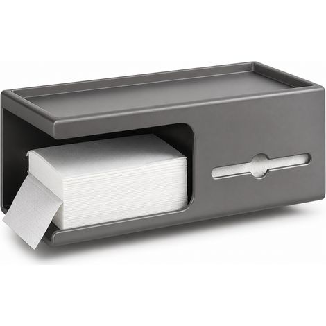 Portarotolo per carta igienica da parete removibile per bagno grigio (1/5)