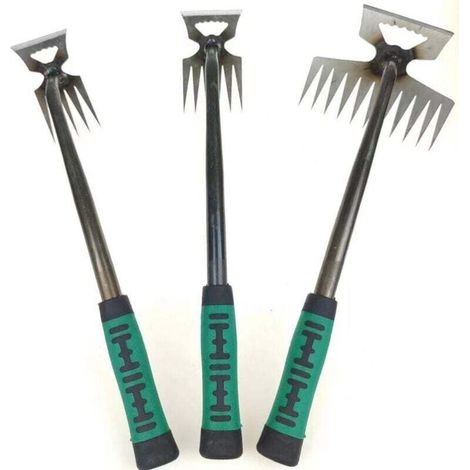 Small Weeding Puller Portable Weeding Removal Tool for Courtyard Bonsai Yard, Débover en métal avec des Mauvaises Herbes avec Une poignée étendue, 11 sawteeth (1/4)