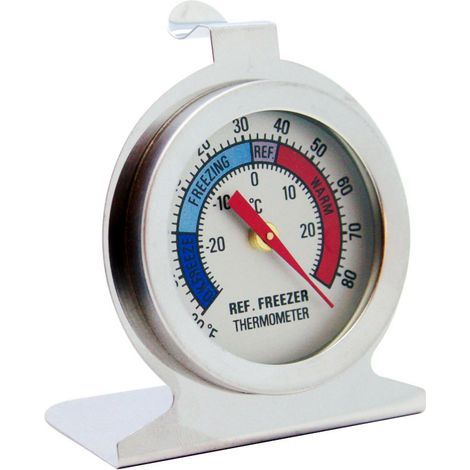 2 thermomètres pour réfrigérateur, thermomètre pour congélateur, thermomètre, thermomètre rond, thermomètre pour réfrigérateur (1/5)