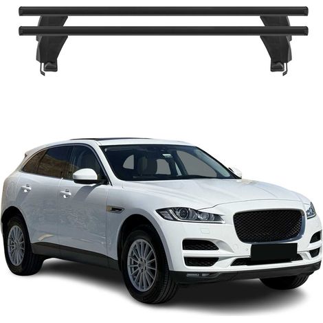 OMAC Dachträger Querträger Alu für Jaguar F-Pace 2016-2025 – Abschließbar – T-Nut – City-Crash-getestet – Max. 50 kg Schwarz (1/5)