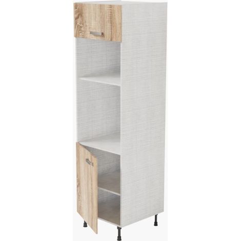 Colonne de rangement - Encastrements four et micro-ondes - Bois (1/4)