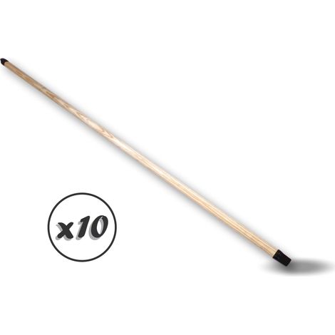 Manche balai bois lisse douille vissante Ø 24 mm 1,25 mètre - Quantité x10 - Ø 24 avec douille vis (1/4)
