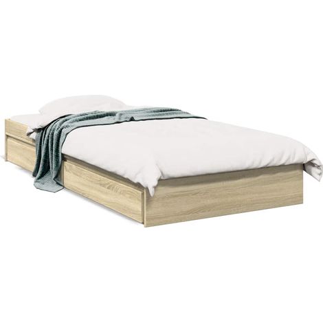 Maison Exclusive - Giroletto Cassetti Rovere Sonoma 100x200 cm Legno Multistrato (1/5)
