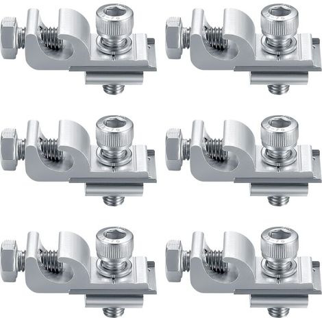 Piece of standard grounding clamps for solar modules, fastening kit for solar mounting systems, clamps for mounting brackets, grounding lugs for fastening solar modules