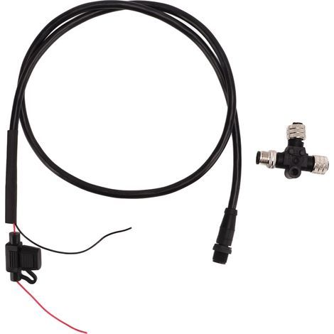 Basiskabel mit T-Stecker, 3A-Sicherung, 5 Pins, M12-Gewinde, 1 m lang, IP67 wasserdicht, für NMEA 2000-Netzwerke. (1/5)