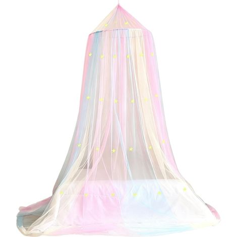Ciel de lit enfant avec étoiles phosphorescentes, filet respirant (1/5)