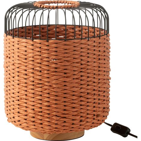 Lampe à Poser en Métal "Eldon" 34cm Orange (1/3)