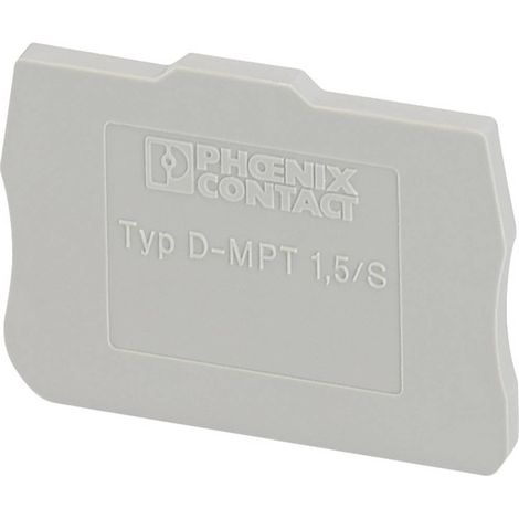 Flasque d'extrémité Phoenix Contact, série D-MPT pour Bloc de jonction modulaire ( Prix pour Paquet de 5 ) (1/2)