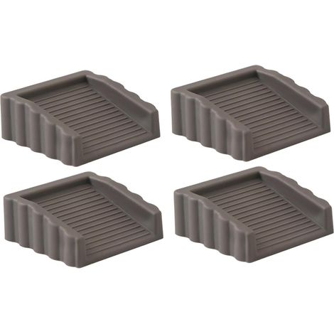 4 Pièces Butoir de Porte Cale de Porte de Porte Arrêt Porte Caoutchouc Antidérapant Réduit Bruit Montage Rapide Convient pour Maison Chambre Bure, Gris (1/5)
