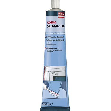 COSMOFEN® Plus PVC Klebstoff a 200g mit Kunststoffspitze SL-660.130  transparent (1/5)