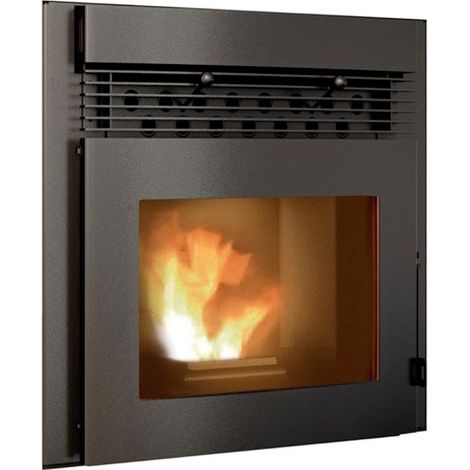 Insert cheminée à pellets 11 kW – Réservoir 15 kg amovible – Sortie de fumée diam. 8 cm – Dimensions 59,3 x 70,17 x 61,5 cm – Biomasa On