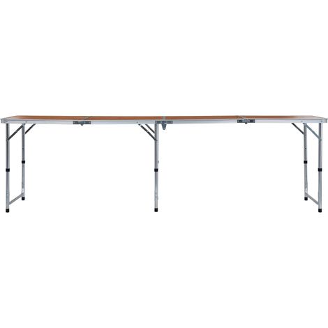 Klappbarer Camping-Tisch Aluminium 240x60 cm