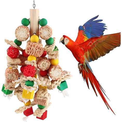 Natural Chew Toys for Parrots Accessories for Large Birds (1/5)