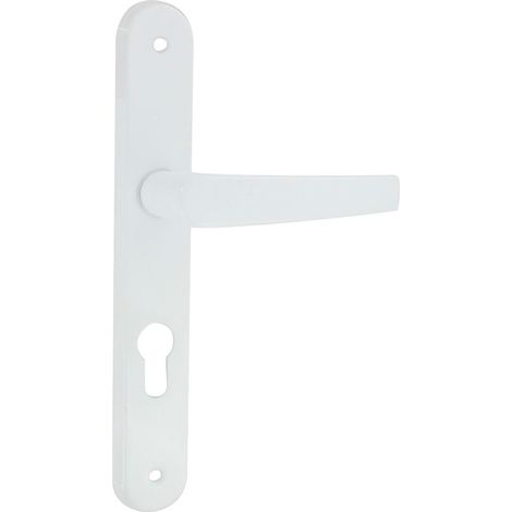Aluminium-Türgriff Epoxidweiß Avoriaz Schlüssel I - Zylinder - Dt2000