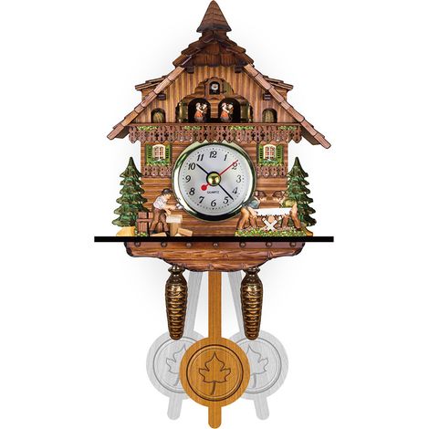 Horloge Murale Maison - Pendule Décorative Grande avec Cadran Doré - 1 Pièce (1/5)