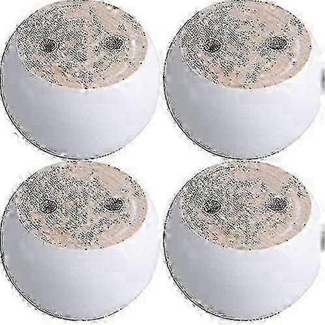 Quatre pieds de meuble ronds en bois blanc, pieds de remplacement hauts en bois massif (1/5)