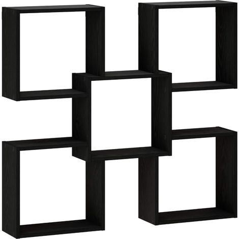 Wall Shelf Black 99.5 x 17 x 91 cm Engineered Wood vidaXL (1/5)