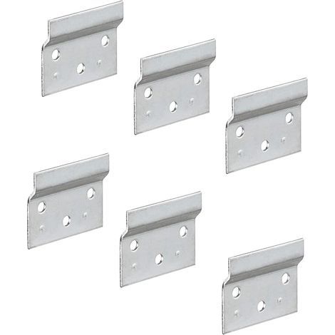 Rail de Suspension  Longueur 60 mm  6 Pièces - Fixation murale  Métal Galvanisé  Rail mural pour support d'armoire  Plaque de support en acier  à visser pour suspension d'armoire (1/5)