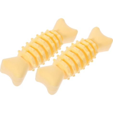 Jouet à Mâcher pour Chien en Forme d’Os Requin Jaune 12 cm, Accessoire de Dentition et Jeu (1/5)