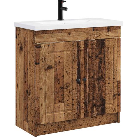 Bathroom Furniture Set Old Wood 56 x 37.5 x 81 cm vidaXL (1/5)