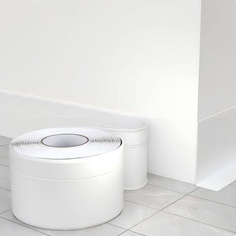 Plinthe Autocollante Flexible 10 m, Perçage Non Requis, Adhérence Forte, Rénovation DIY, Idéale pour les Bâtiments Anciens et les Espaces Modernes, Installation Facile (1/5)