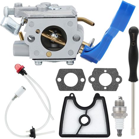 Vergaser 590460102 für Husqvarna 125B 125BX 125BVX Laubbläser Jonsered B2126 BV2126 Ersatz Zama C1Q-W37 mit Luftfilter-Kit 581798001