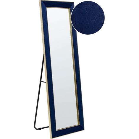 Standing Mirror LAUTREC 150 cm Velvet Navy Blue