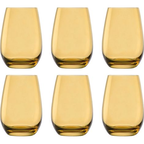 Farbige Trinkgläser ELEMENTS 6er-Set, Bernstein, 465 ml
