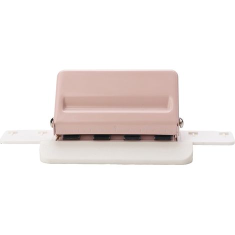 Perforatrice en forme de champignon, perforatrice à 4 trous, perforatrice à main en papier pour bricolage, planificateur d'anneau de disque, machine artisanale, bureau, (Pink) (1/5)